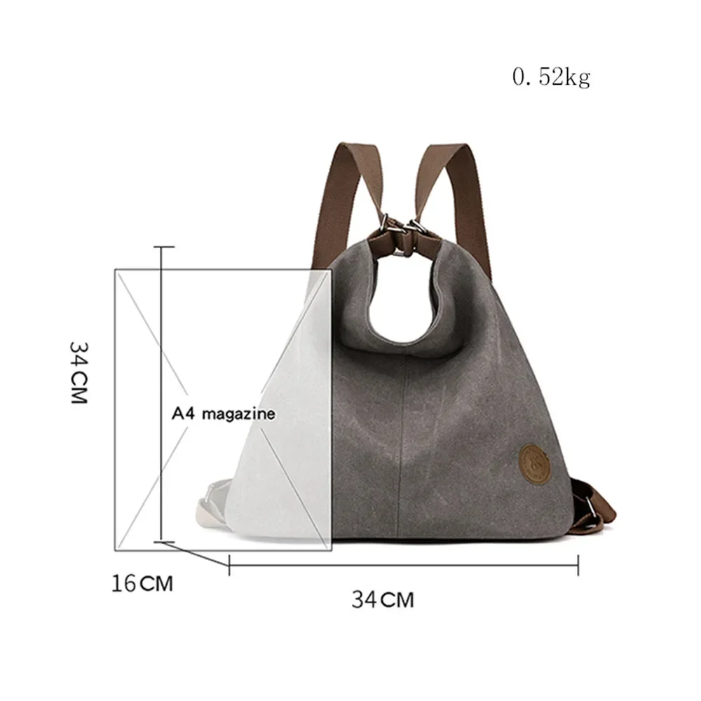 Multifunctional Fashion Women\'s Backpack High Quality Canvas Female Shoulder Bag Luxury Designer Ladies Tote Bags Mochilas Mujer