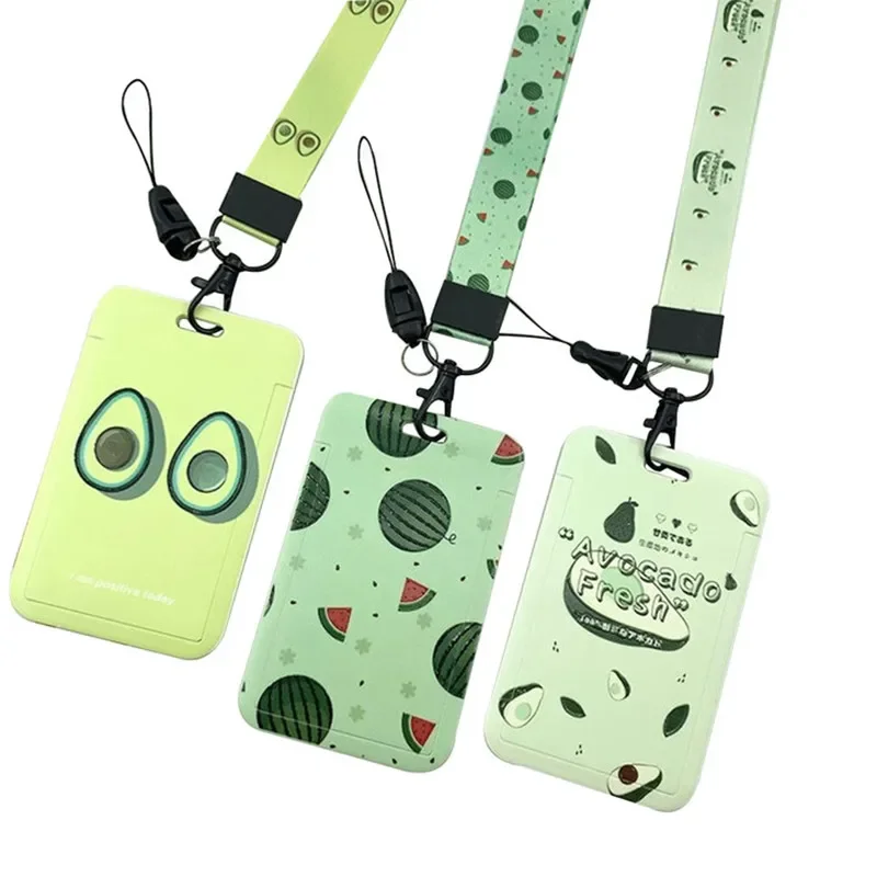 

Avocado Prints Work Pass Employee's Card Cover Case ID Tag Name Badge Holder for Company Staff Workers with Lanyard