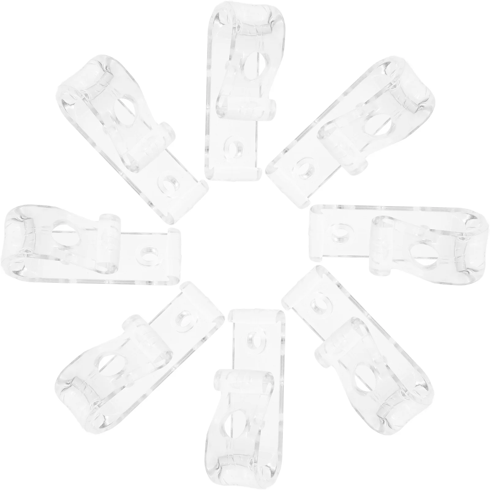 12 Stück Vorhangrollen-Clip, durchsichtig, wiederverwendbar, Kunststoff, Blindschnur, Sicherheitshaken für vertikale römische Schatten, drapierte Schleife, Rollo-Teile