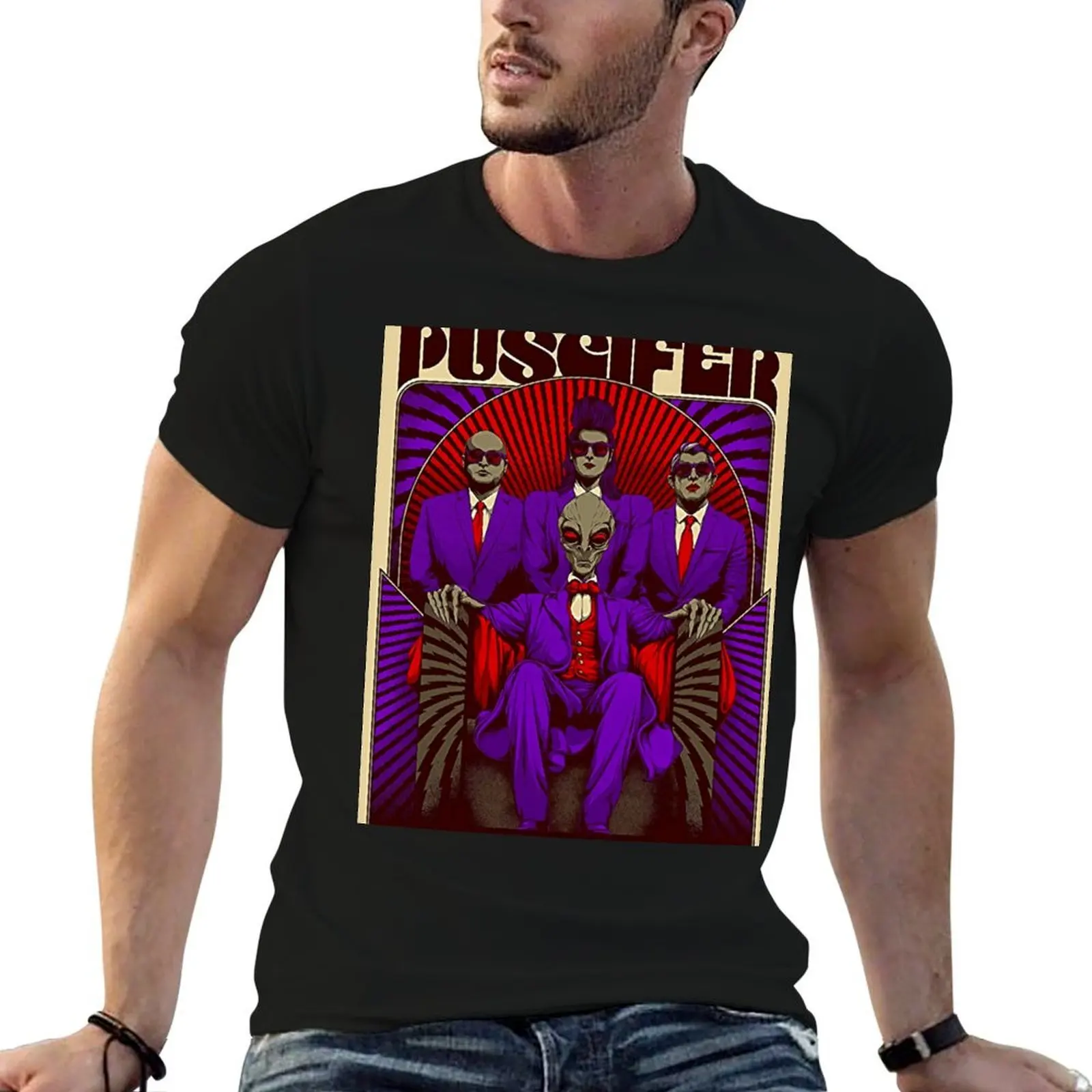

PusciferAgents 2022 tour poster T-Shirt t shirts for man slim fit man t shirt summer T-Shirt