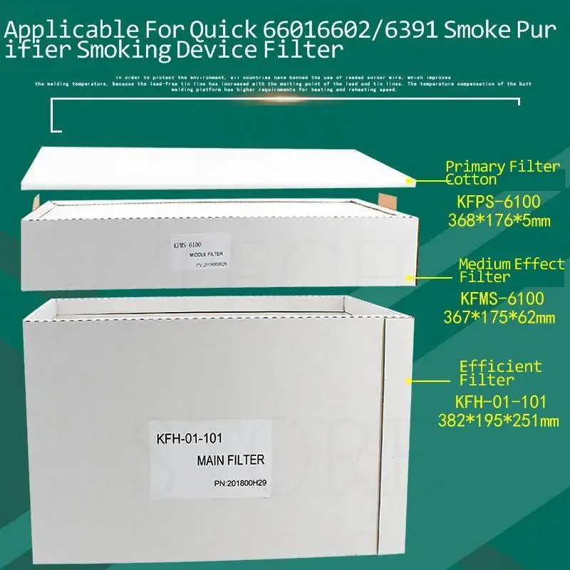 Original Quick 6601 6602 6301 Medium Effect Smoke Purifier Initial Effect Filter Cotton High Efficiency Smoking Instrument