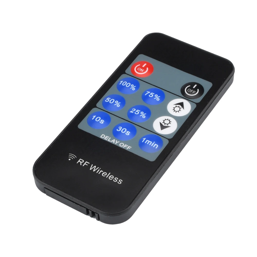 Dc12-24V 30A 11 Key Led Monochrome Rf Dimmer Wireless Remote Control Light Strip Controller Suitable for 5050 3528 Smd Led