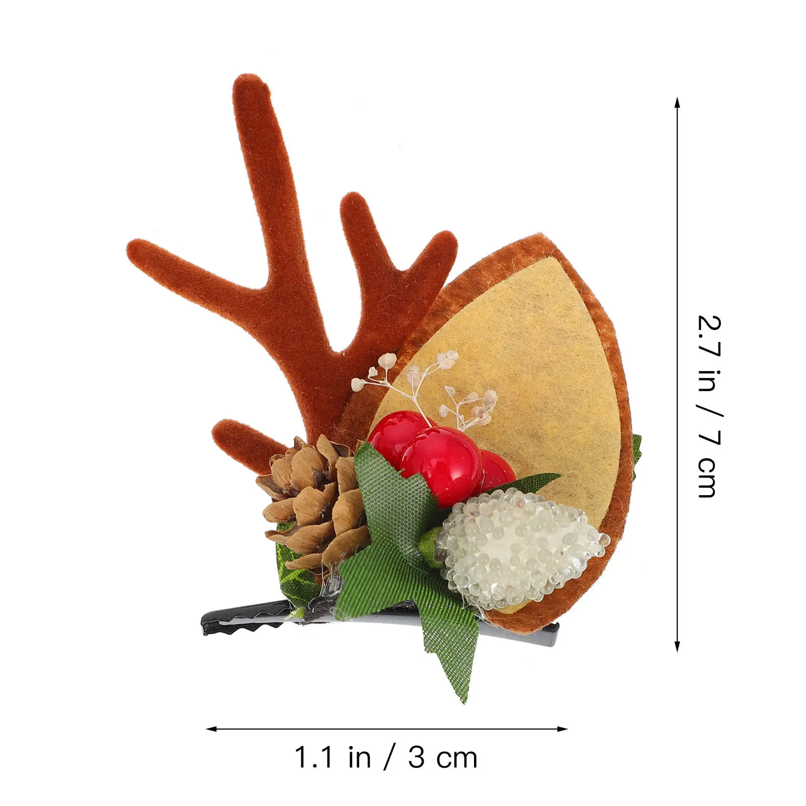 مشابك شعر على شكل قرن الوعل للنساء والفتيات في أعياد الميلاد وحفلات الزفاف وإكسسوارات شعر عيد الميلاد