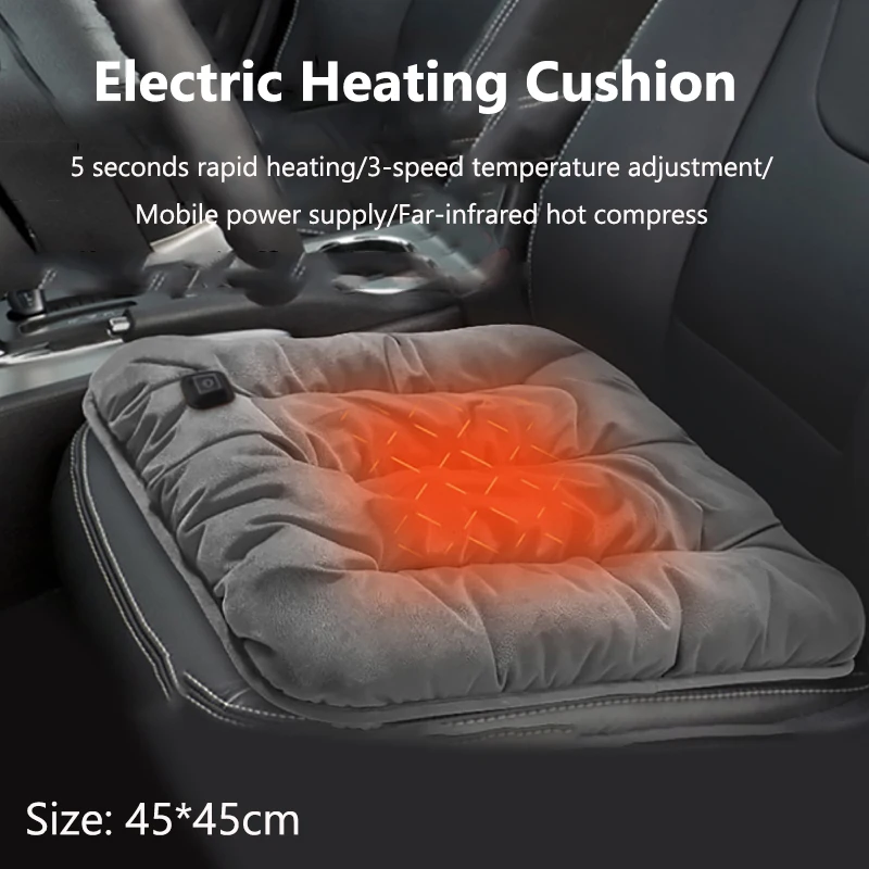 Elektrisches Heizkissen, 45 cm, Stuhl, Auto, Haustier, Körper, Büro, Winter, beheiztes Pad, Wärmer, Heizdecke, Katze, Hund, einstellbare Temperatur