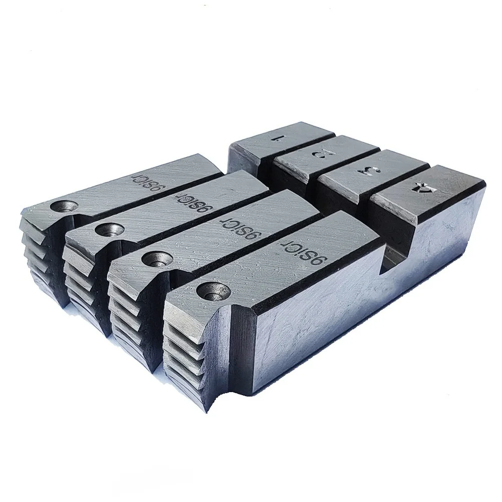 

9SiCr NPT Threading Die Set for Pipe Threading Machine Fits 1/2 to 4 Inch Pipes Ground Cutting Edge for Dry Cutting
