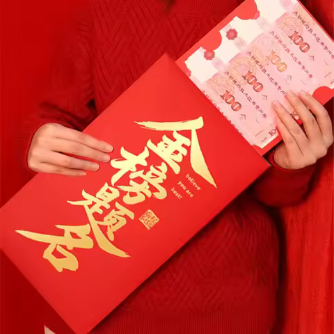 Funny Super Large Red Envelopes Paper Traditional Money Envelopes HongBao Blessing Red Pockets Party Favors