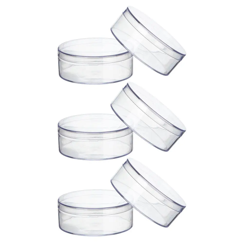 

Набор из 6 прозрачных круглых коробок для хранения конфет с прозрачными крышками, компактные маленькие контейнеры 12 см, органайзеры для свадебных подарков, бусин, украшений, поделок