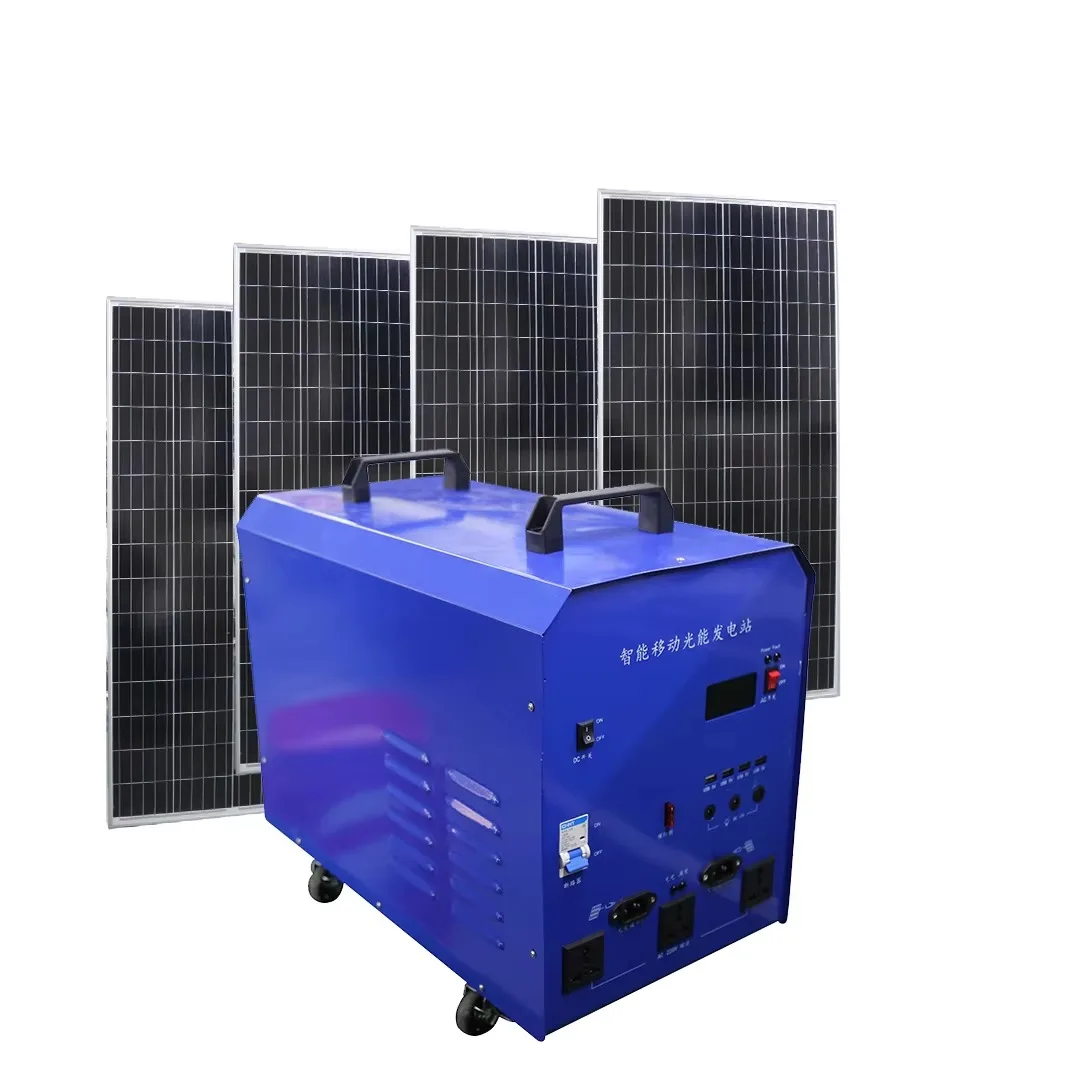 All In One 2KW 3KW 2000W 3000W 2000 3000 Watt Portable Lithium Station Solar Power Generator System With Panel