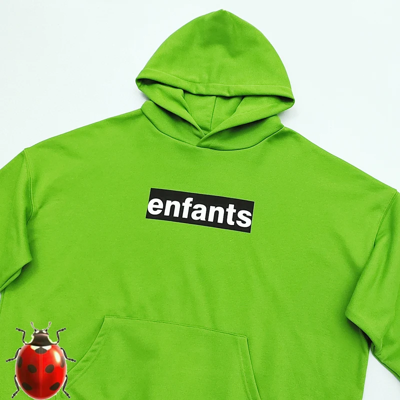 Green ERD Enfants Riches Deprimes Hoodie Sweatshirts Men Women High Quality Hip Hop Distorted Facial Printing Hooded Pullovers