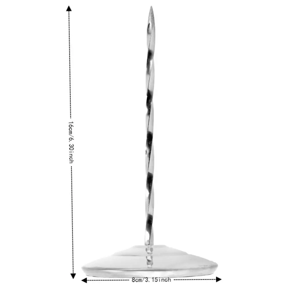 Stainless Steel Receipt Spike Holder Round Bottom Non-Slip Base Ticket Stabber Golden Silver Screw Rod Check Spindle
