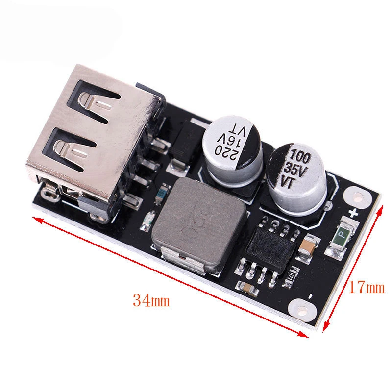 1/2~100/200Pcs USB DC Buck Module Mobile Phone Charging Board 12V24V to QC3.0 Fast Charge 5V Car For Apple Huawei FCP