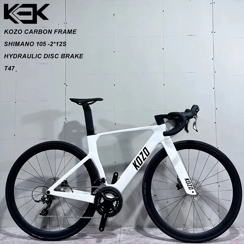 T800 Carbon Fiber Aero Road Bike Hydraulic Disc Brake Lightweight Racing Speed Adult Outdoor Competitive Cycling Bicycle