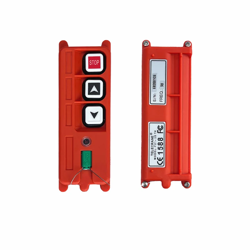 TELECRANE F21-2S 24V-48V 100-440V Industrial Radio Wireless Crane Hoist Remote Control Switch 2 Channel Single Speed