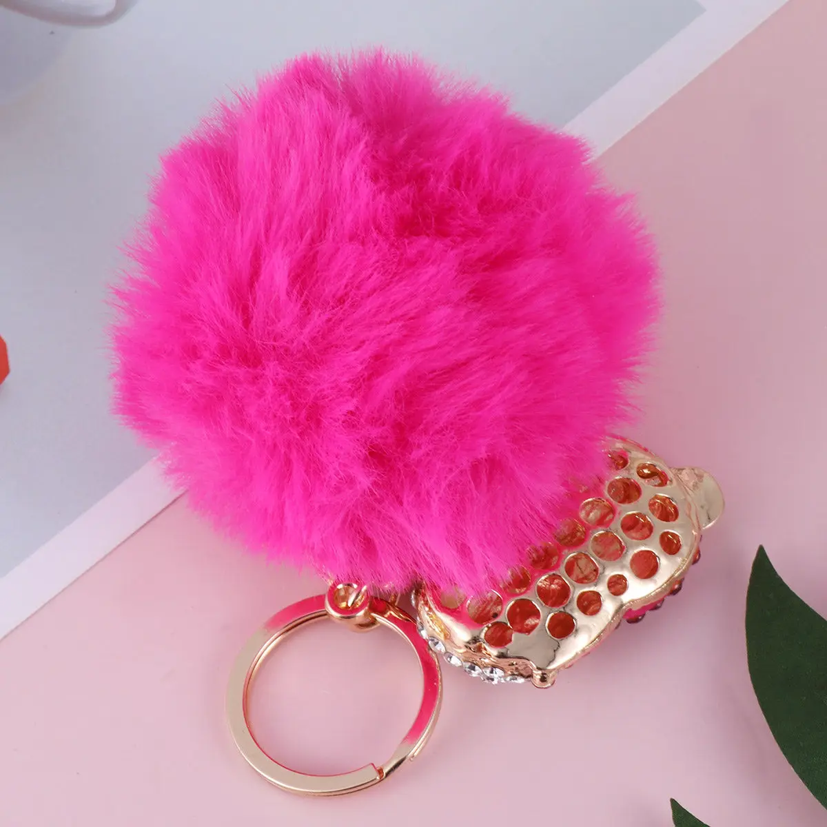 

Креативный брелок-кролик из премиального материала, подвеска для ключей, сумок, телефонов, украшение для вечеринок, розовый