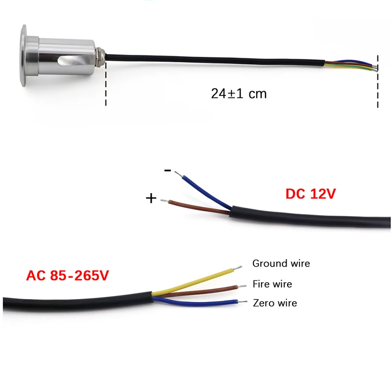 10 SZTUK Światło podziemne LED 1W3W5W COB Lampa podłogowa Zewnętrzna IP67 Punkt uziemiający Krajobraz Ogród Kwadrat Ścieżka Zakopane podwórko