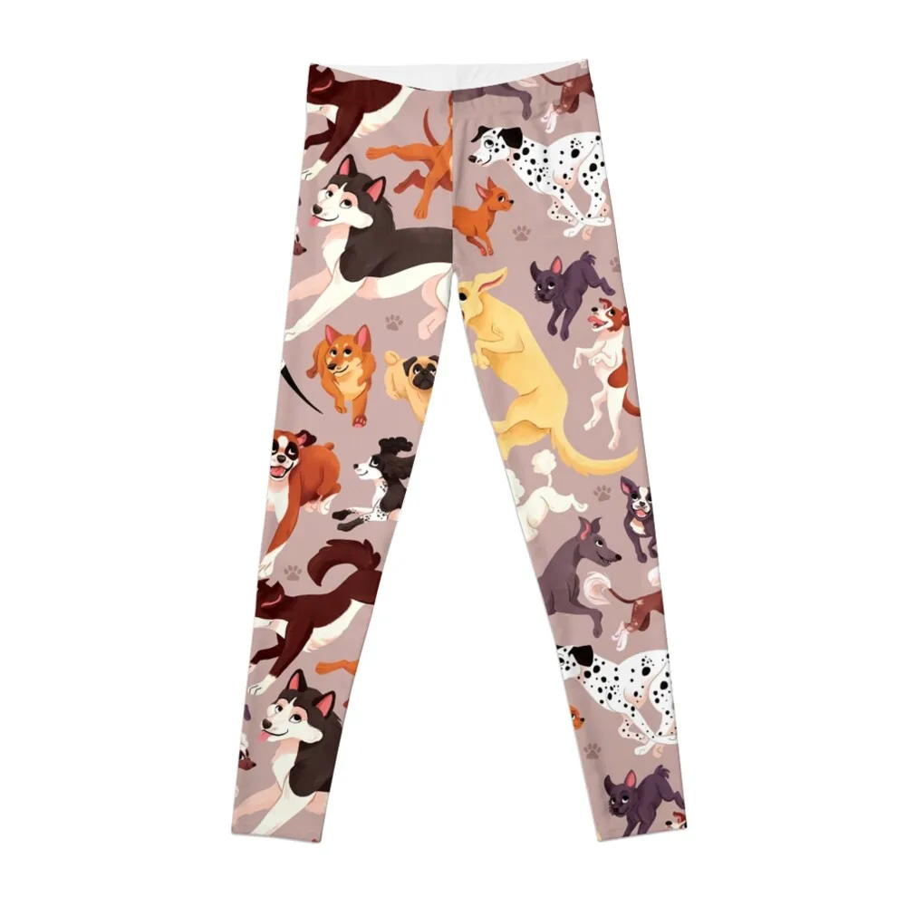 

Dog Breed Pattern Illustration Leggings legings for fitness Women's pants Sweatpants Womens Leggings