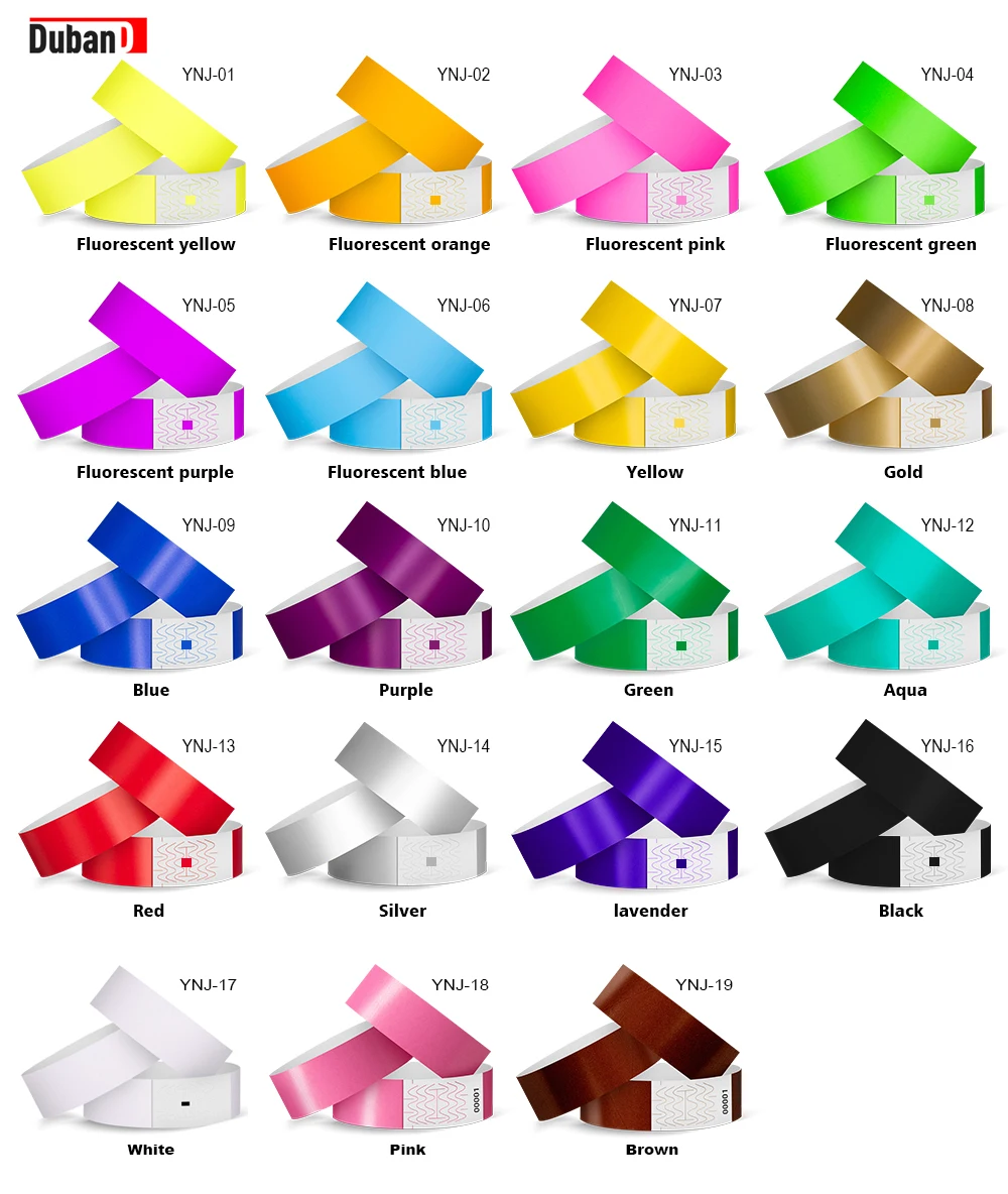 

1000 шт. браслеты и браслеты для активного отдыха, водонепроницаемые наклейки, одноразовые этикетки из синтетической бумаги, браслет Тайвек