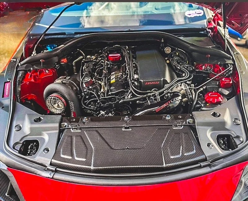 

Suitable For Toyota SUPRA A90 A91 Carbon Fiber Cabin Cover Plate Bull Demon King Modified Engine Cover Interior