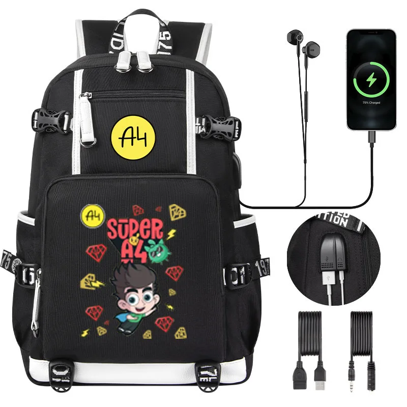 

Школьная сумка для мальчиков и девочек с героями мультфильмов Влад a4 Бумага, детский рюкзак для подростков, рюкзак для ноутбука с зарядкой через USB, студенческая сумка для книг, дорожная сумка