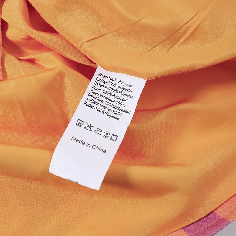 Lässiger gestreifter Hosenanzug für Damen: Locker sitzende Jacke mit V-Ausschnitt und langen Ärmeln, hochtaillierte gerade Hose – Sommer-Set 2026 für Damen – Detail 14