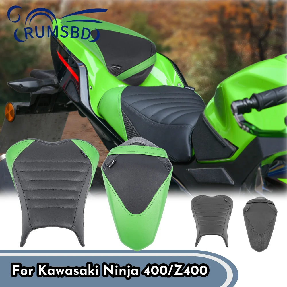 

Motorcycle Front Driver Seat Cover Rear Passenger Cushion Pillion Hump Cowl Fairing For Kawasaki Ninja 400 Z400 Z 400 2018-2023