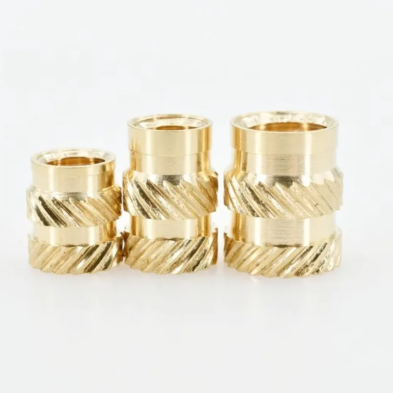 30Pcs Heat Brass Insert Nut M6 M8 Double Knurled Hot Melt Threaded Inserts Nuts for 3d Printing Plastic Case