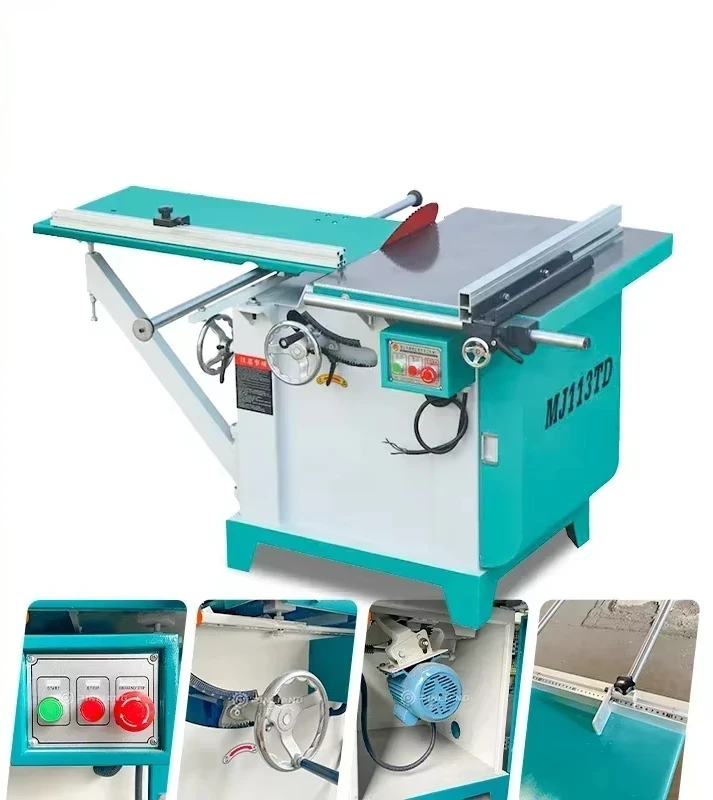 

PINLIANG Tilting Arbor Sliding Table Saw Machine Circular Cutting Off Board Saw for Wood