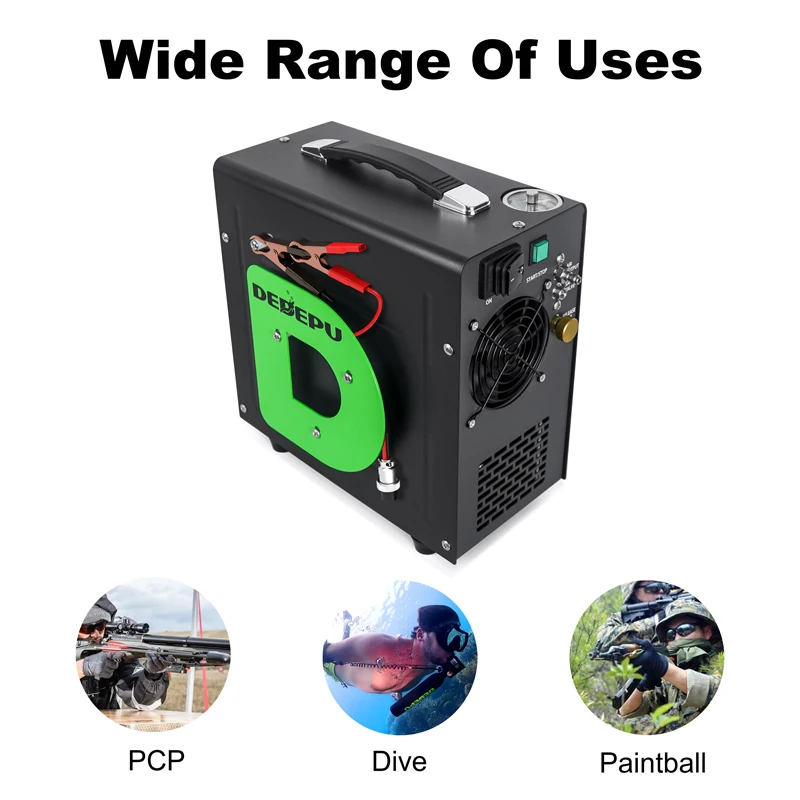 

DEDEPU New Mini Diving Tank Inflation Tool Upgraded PCP Air Compressor for Scuba Diving Portable 4500 PSI