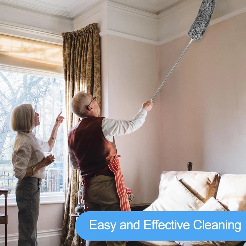 For Cleaning Duster Withextension Pole,Extendable Duster With100 Inches Forcleaning Ceiling Fans B