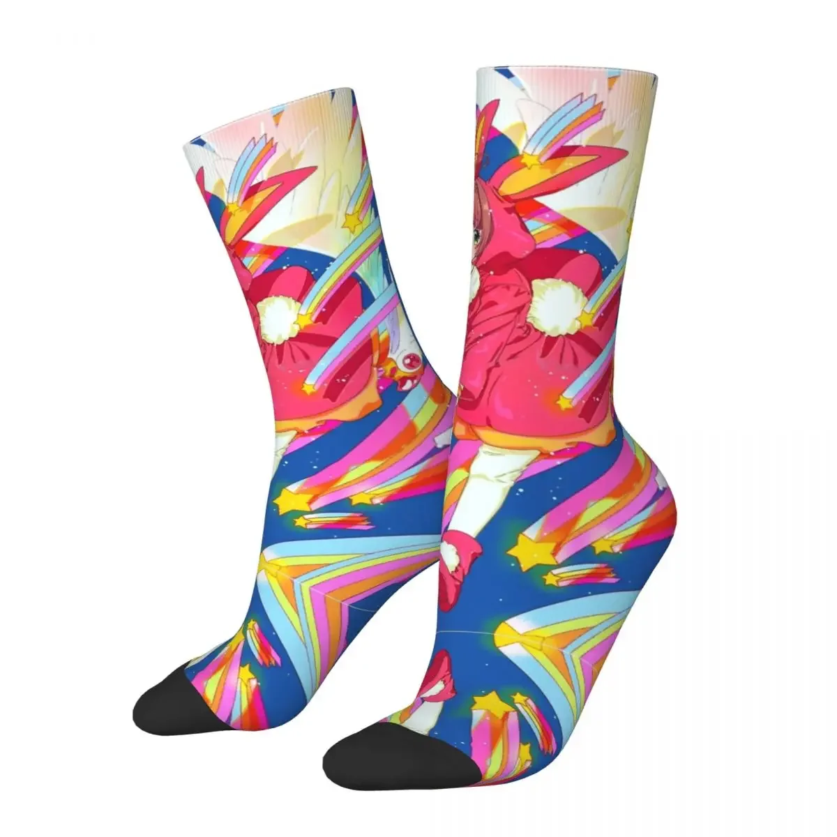 

New Men's Socks Harajuku Cardcaptor Sakura Salira Rainbow Dream Sock Graphic Women's Socks Spring Summer Autumn Winter