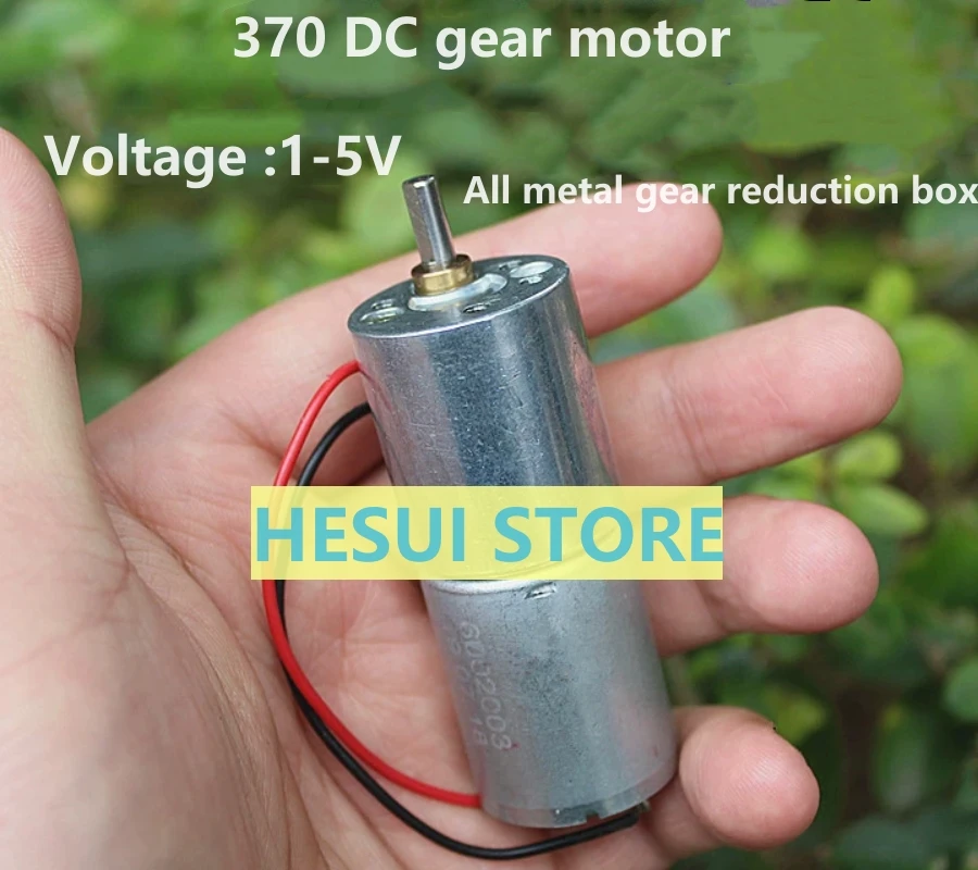 370 DC reduction  All metal gear reduction box 1-5V slow motor