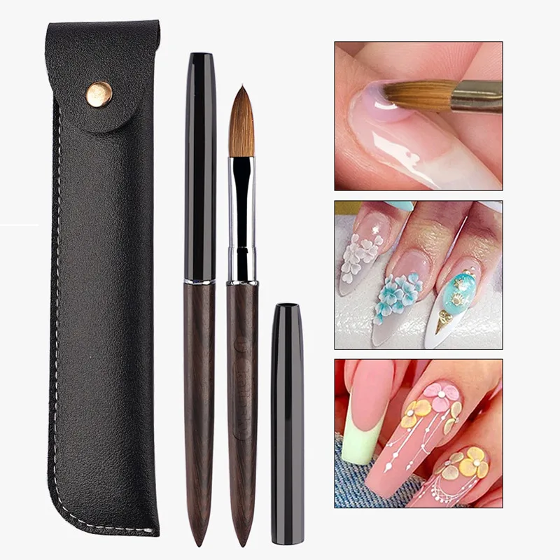 

1Pc Kolinsky Nail Art Brush Acrylic UV Gel Extension Pen Nail Polish Painting Drawing Brush Nail Art Brush for Manicure Tool