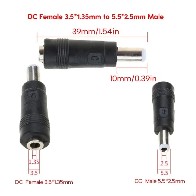 A9LF ที่สะดวก dc3.5x1.35 มม. หญิงถึง DC5.5x2.5 มม. อะแดปเตอร์ตัวผู้สำหรับอุปกรณ์ต่าง ๆ