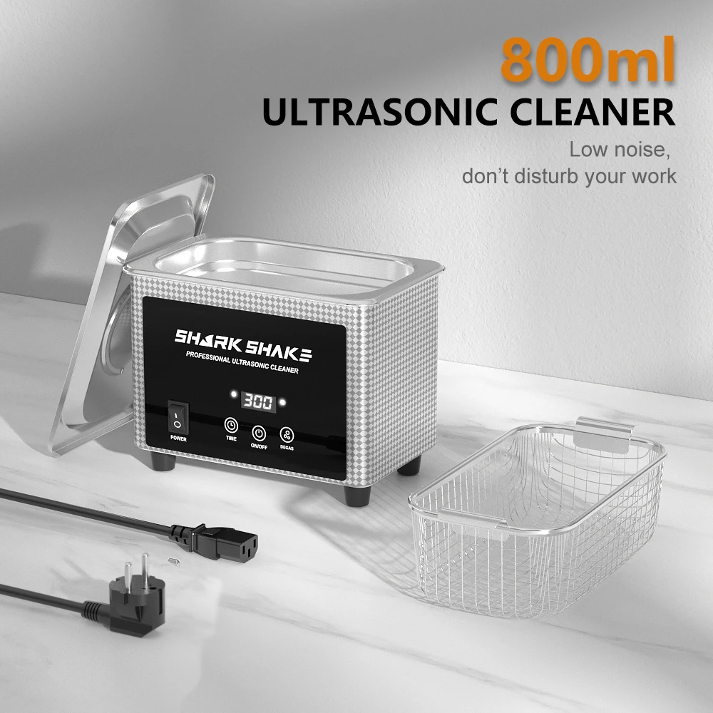 60W/35W 800ml Ultrasonic Cleaner Bath Timer Jewelry Brush Glasses Manicure Stones Cutters Dental Razor Parts Ultrasound Sonic