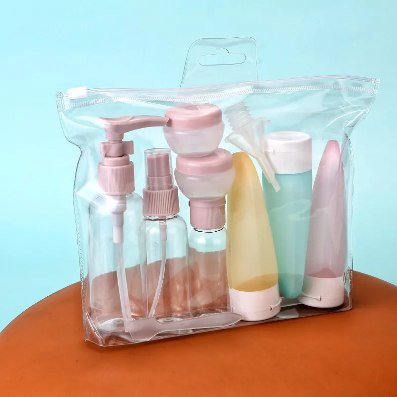 6pcs Travel Refillable Bottle Set Cosmetic Lotion Toner Spray Shampoo Cream Bottle Empty Container Nordic Style