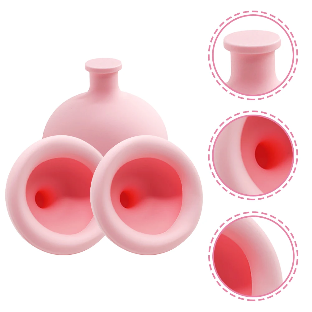 

3 Pcs Hiccup Percussion Cups for Lungs Babies Drum Aldult Silicone Palm Chest Silica Gel with Handle Therapy Infant Child