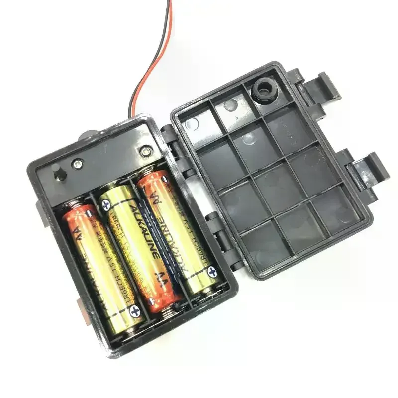 

1 шт., 3 секции, держатель батареи типа АА, 4,5 В No 5, водонепроницаемый и пылезащитный картридж для батареи с функцией переключателя