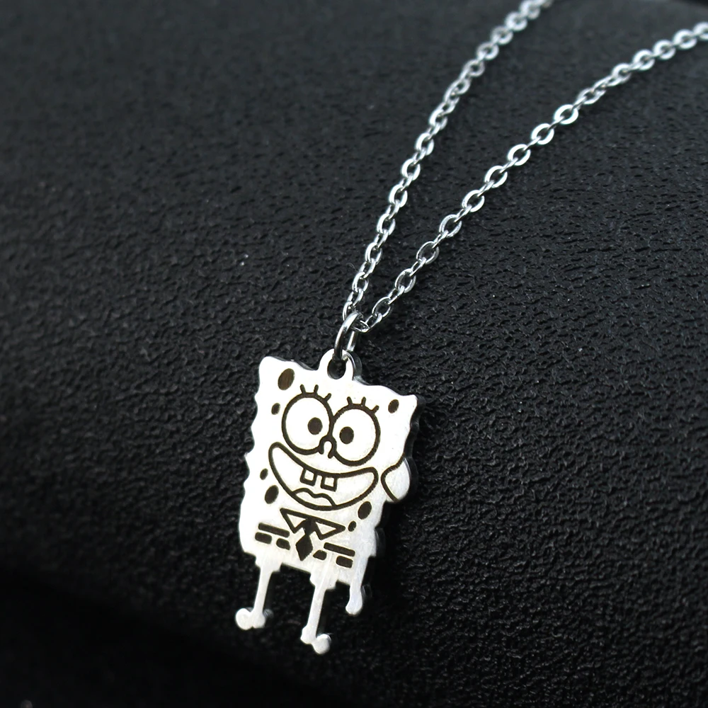 Adorable SpongeBob SquarePants Patrick Star Pendant Necklace For Boy Girl Couple Accessories Ins Cartoon Friendship Gift