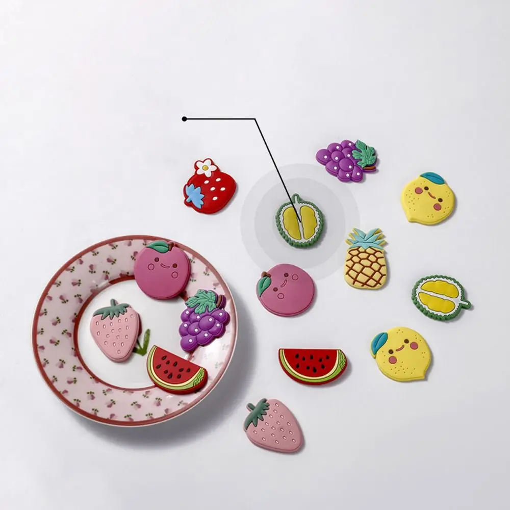 Cute 3D Fruits Refrigerator Imitation Fruit Cartoon Food Fridge Magnet Soft Rubber Photo Sticker Home Decoration