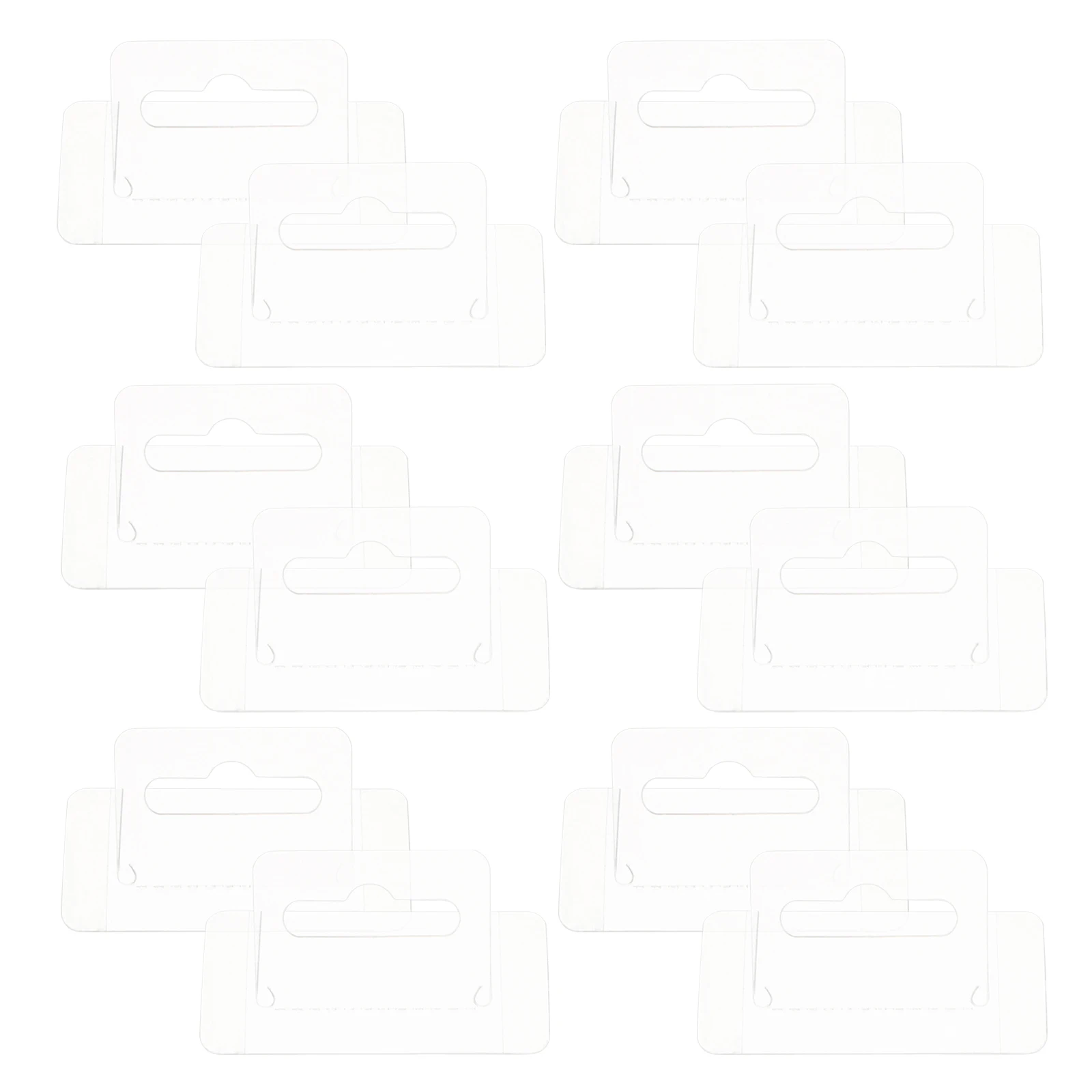 

100pcs Aircraft Hole Hooks Self Adhesive Display Tabs Heavy Duty Hanging Sticker PVC Transparent Slot Hole Sticky