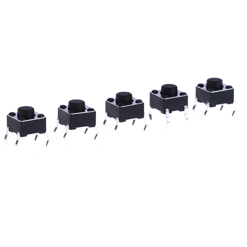 20 Stück Mini Micro Momentary Tactile Push Button Switch 6*6*5mm 4 Pin On/Off