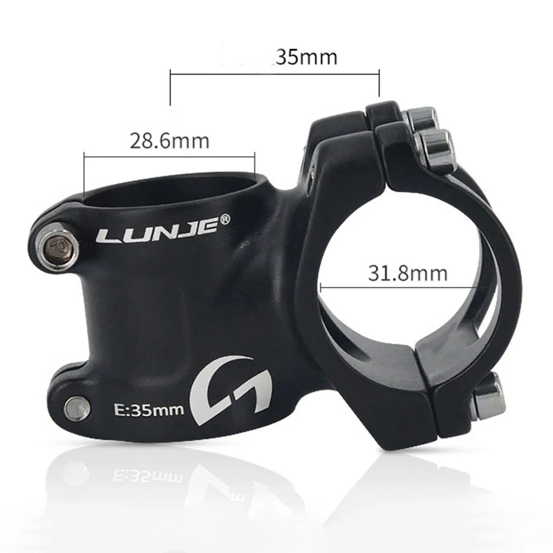 LUNJE Bike Stem Mountain Bike Stem Short Handlebar Stem For Most Bicycle Road Bike MTB BMX Bicycle Handlebar Extende