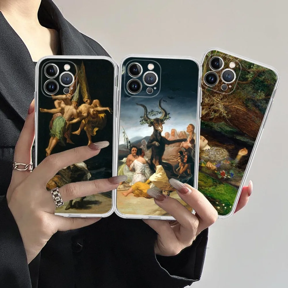 Spain Francisco Goya Art Phone Case Silicone Soft for iphone 16 15 14 13 12 11 Pro Mini XS MAX Plus X Cover