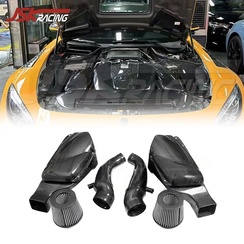 

Dry Carbon Fiber Air Intake System For 2015-2018 Mercedes Benz AMG GT GTC GTR M178 4.0T