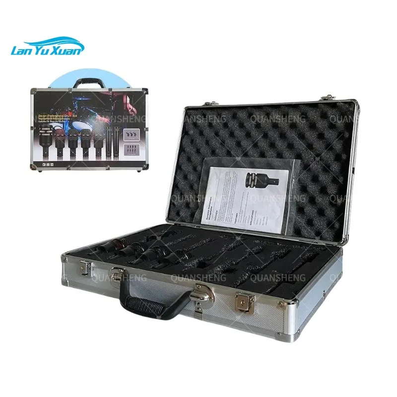 

DP72 Instrument Drum Microphone Set 7 Piece Mic DP7 with Kit Bass Mic Condenser Microphone Suitable for Band Live