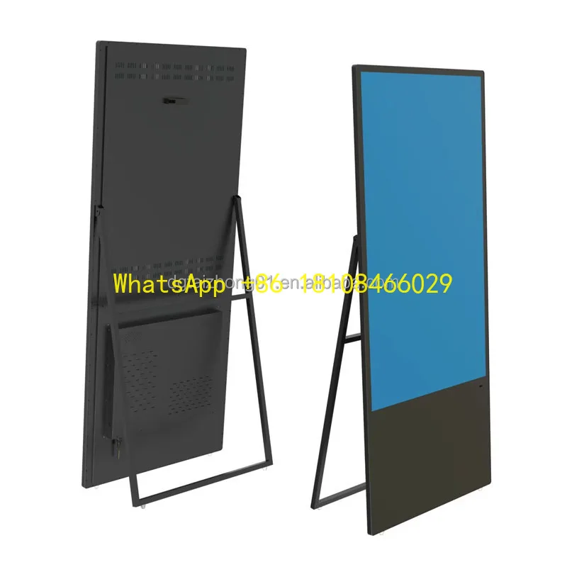 Publicidad interior del cartel del sistema Android de la pantalla táctil de la pantalla LCD de la señalización de 49/55inch con el soporte del piso