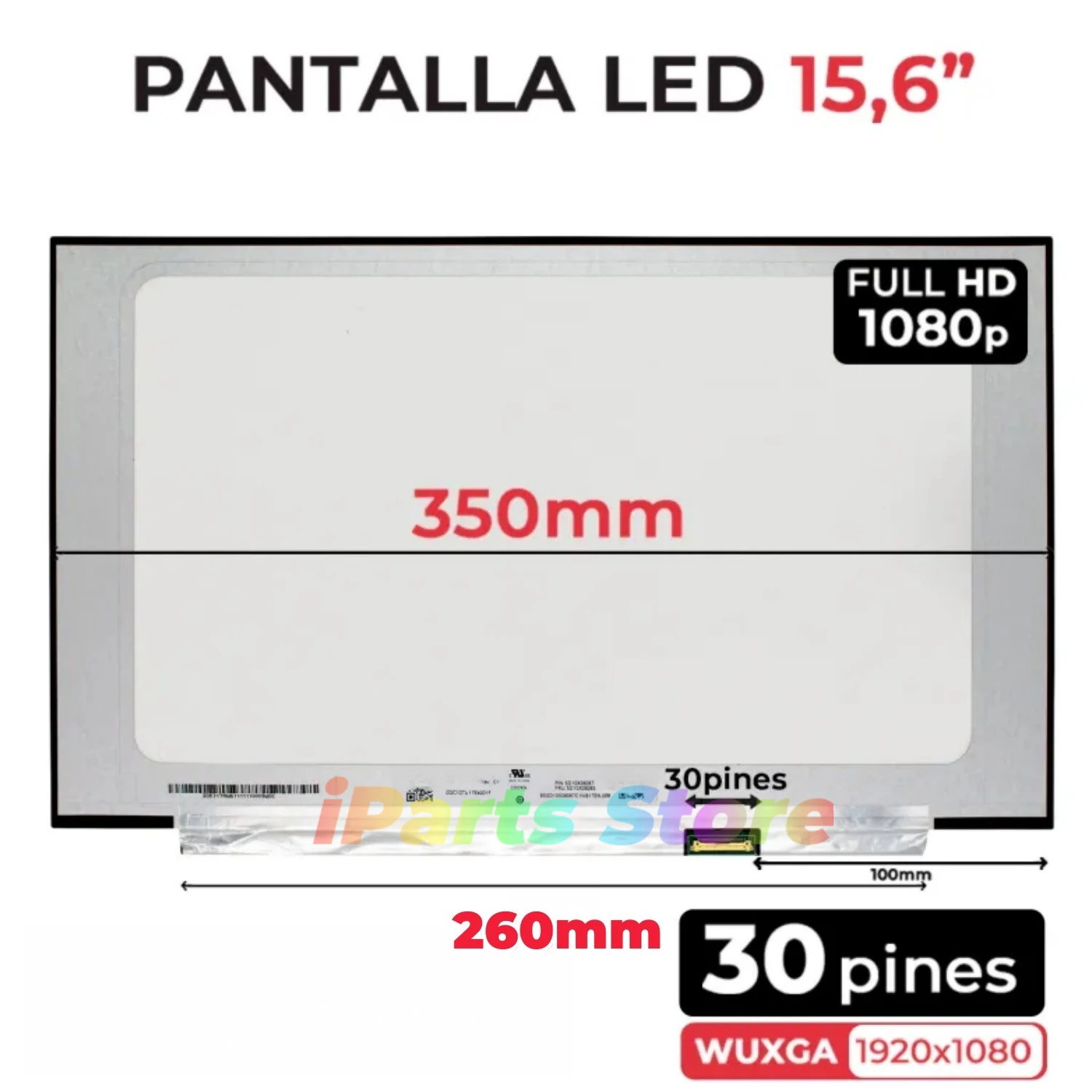 iParts Replacement New Display for Lenovo ideapad 3-15ITL6 3-15ALC6 3-15ABA7 15ARE05 82H8 82MD 15.6 inch LCD Screen Panel 60Hz