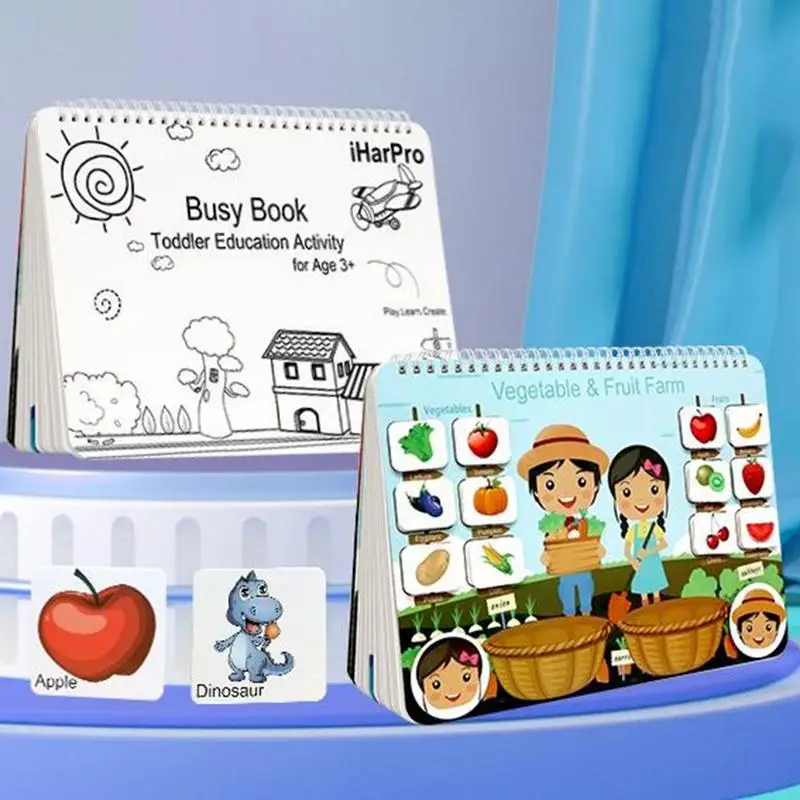 Montessori Busy Book 12 Pages Kindergarten Educational Toys Workbook Activity Binder Toys Preschool Learning Book Sensory toys