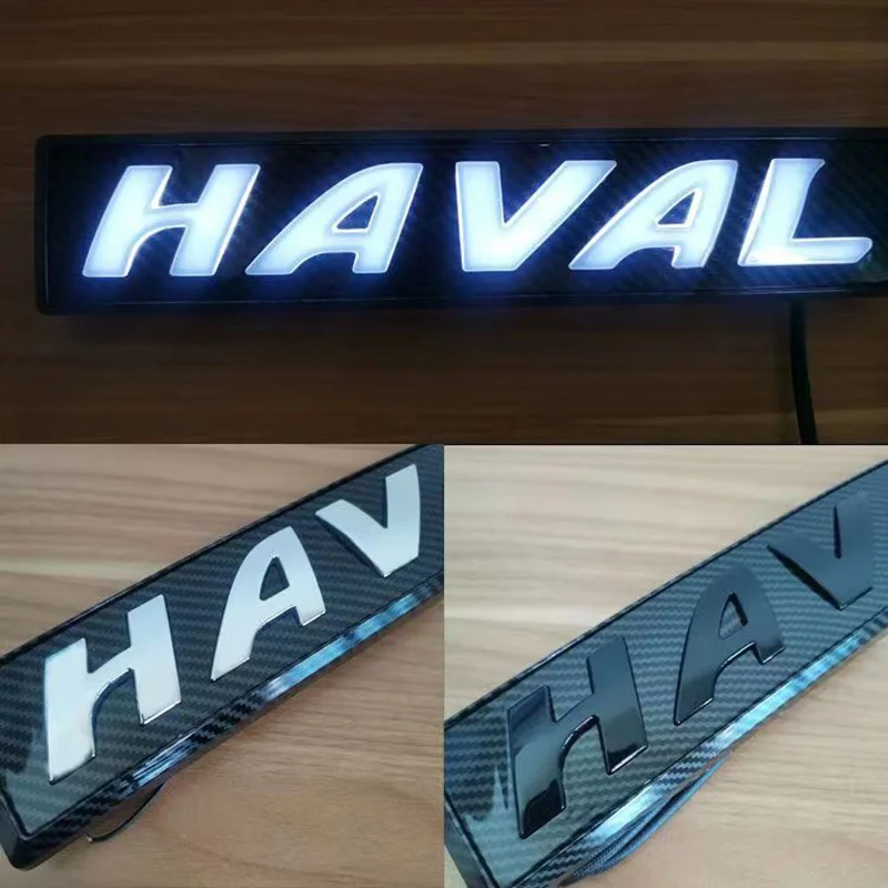 car front logo led light shining for haval h6 dargo f7 m6 h9 jolion great wall gwm grill coupe h6s 2023 2022 2024-2012 2018