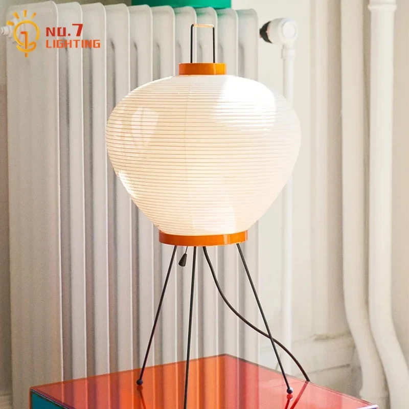 

Designer Akari Noguchi Yong Table Lamp LED E27 White Rice Paper Interior Lighting Home Decor Salon Loft Living/Model Room Sofa